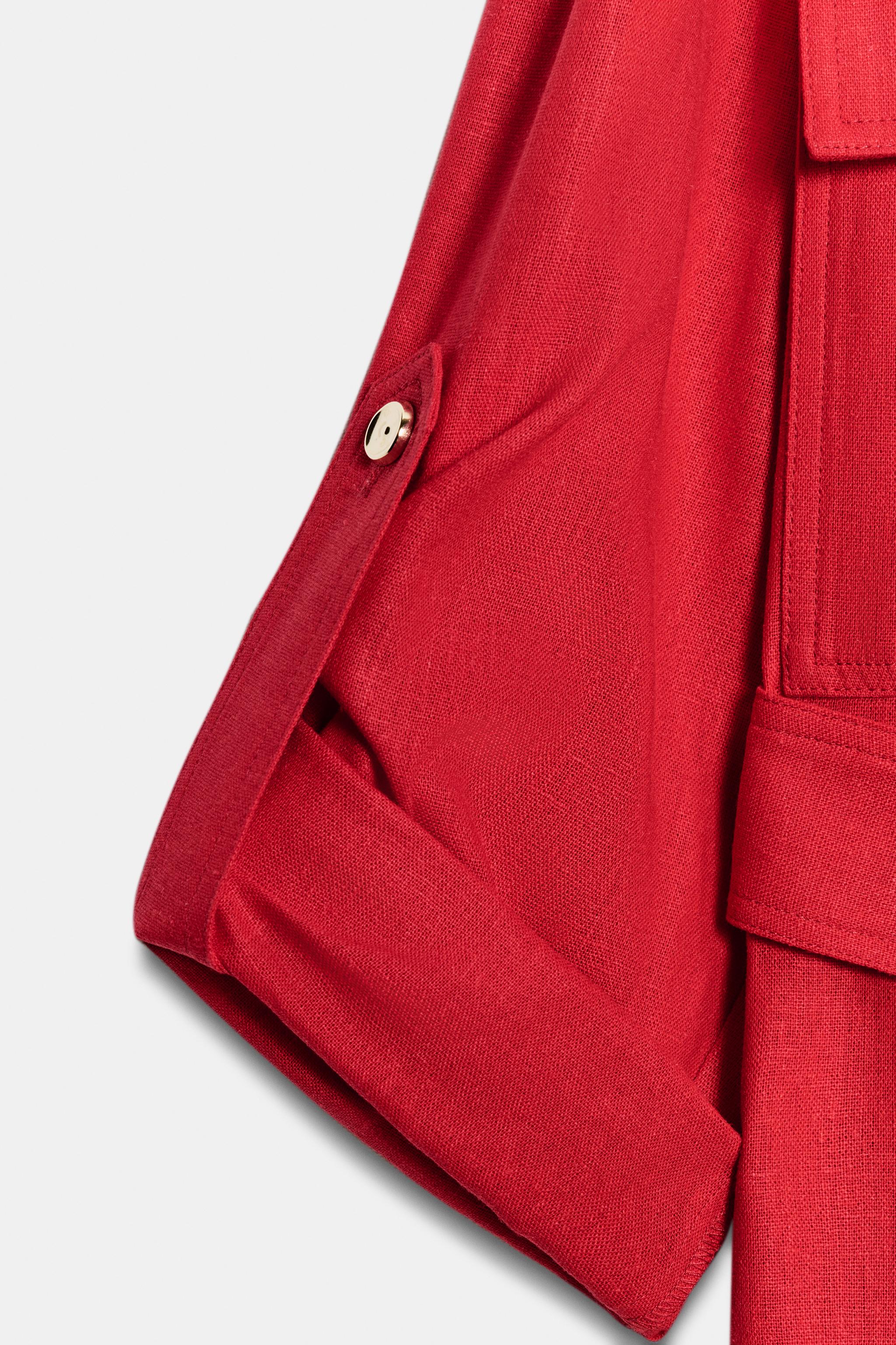 LINEN BELTED SAFARI JACKET